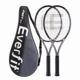 Everfit Tennis Racket Set 2 Pack 27 Inch Lightweight Cushioned Grip for Adults Black