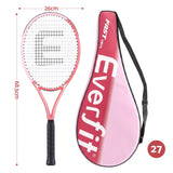 Everfit 27 Inch Tennis Racket Lightweight Racquet for Beginner Adult Players Pink