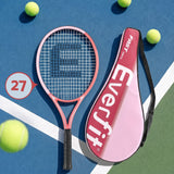 Everfit 27 Inch Tennis Racket Lightweight Racquet for Beginner Adult Players Pink