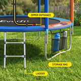 Everfit 6FT Kids Trampoline Rebounder with Enclosure Net Storage Bag