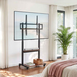 Artiss Mobile TV Stand for 40-100 Inch TVs Cart with Wheels Adjustable Shelves In Australia - Darrahopens