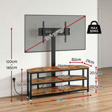 Artiss Corner TV Stand 32-70" w/ Mount LED Lights & Power Outlet Space Saving