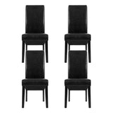 Artiss Dining Chairs Set of 2 Leather Parsons Chair Black