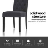 Artiss Dining Chairs Set of 4 Linen Parsons Chair Dark Grey