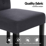 Artiss Dining Chairs Set of 4 Linen Parsons Chair Dark Grey