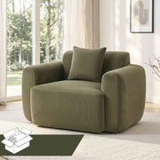 Artiss Compressed Armchair Sofa with Cushion Corduroy No Assembly Green In Australia - Darrahopens