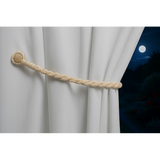 Magnetic weaved rope tieback Linen