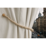 Magnetic weaved rope tieback Linen