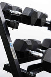 5 Pairs Hex Dumbbells PLUS Dumbbell Rack (150 kg | 5kg-25kg | 1.1m 3-tier Rack)