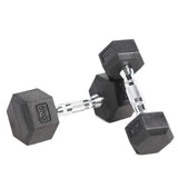 5 Pairs Hex Dumbbells PLUS Dumbbell Rack (150 kg | 5kg-25kg | 1.1m 3-tier Rack)