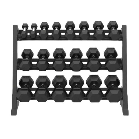 7 Pairs Hex Dumbbells PLUS Dumbbell Rack (280 kg | 5kg-35kg | 1.1m 3-tier Rack)