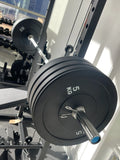 Black Olympic Bumper Plates - 100kg kit PLUS Olympic Barbell (2.2m | 20kg)
