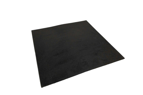 Rubber Gym Mats - Plain Black (15mmx1mx1m)