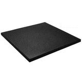 Rubber Gym Mats - Plain Black (15mmx1mx1m)