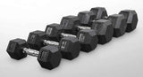 Rubber Hex Dumbbells 2X12.5 kg