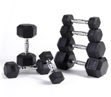 Rubber Hex Dumbbells 2X12.5 kg