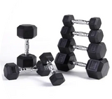 Rubber Hex Dumbbells 2X7.5 kg
