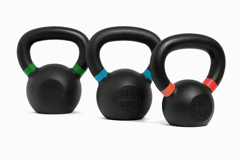 Cast Iron Vinyl Kettlebells (Colour-Marked) 8 Kg