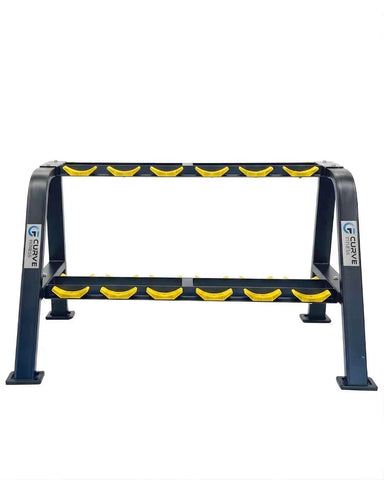 2-Tier Round Dumbbell Rack(Fits 6 pairs of Round Dumbbells)