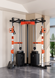SmartFit C1 Max Multi Functional Cable Crossover Station 140kgs Pin Loaded  Machine  + Multi Func Bench+7Ft Olympic Barbell + 100kgs Weights