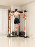 SmartFit C1 Max Multi Functional Cable Crossover Station 130kgs Pin Loaded  Machine + Multi Func Bench+7Ft Olympic Barbell + 100kgs Weights