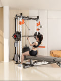 SmartFit C1 Max Multi Functional Cable Crossover Station 130kgs Pin Loaded  Machine + Multi Func Bench+7Ft Olympic Barbell + 100kgs Weights
