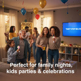 Laser LED Wireless Karaoke Microphone Rose Gold