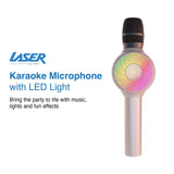 Laser LED Wireless Karaoke Microphone Rose Gold
