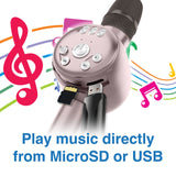 Laser LED Wireless Karaoke Microphone Rose Gold