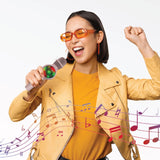 Laser LED Wireless Karaoke Microphone Rose Gold