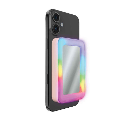 Laser 5000mAh Magnetic Wireless Powerbank Mirror Light - Pink In Australia - Darrahopens