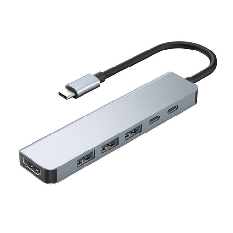 Laser USB-C 6-in-1 Multi-Port Hub with 4K HDMI and 100W PD Charging