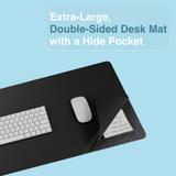 Laser Wireless Charging Desk Mat Black