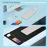 Laser Wireless Charging Desk Mat Black