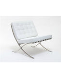 White Barcelona Chair - Classic Version - Replica