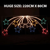 Samland Led Animated 10 Stars Motif Rope Light for Christmas 2.2m