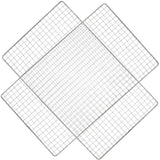 Samland 22x12cm BBQ Grill Mesh Fish Meat Rectangle Net Mat Barbecue Pad for Camping