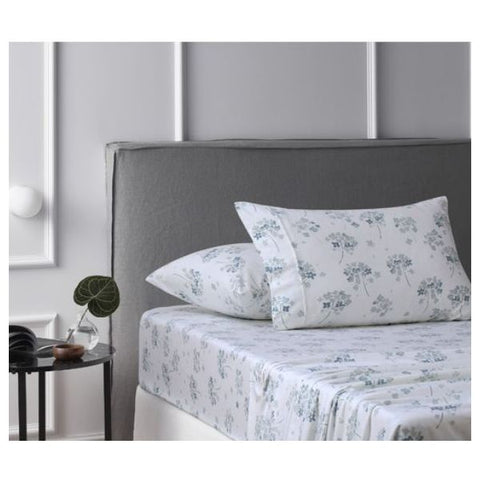 Flower Bunch Cotton Flannelette Light Blue Sheet Set by Accessorize Double