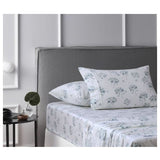 Flower Bunch Cotton Flannelette Light Blue Sheet Set by Accessorize Queen
