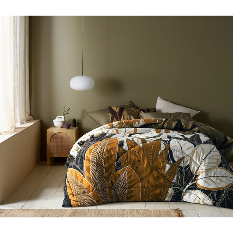 Bronte Washed Cotton Printed 3 Piece Comforter Set by Accessorize Queen