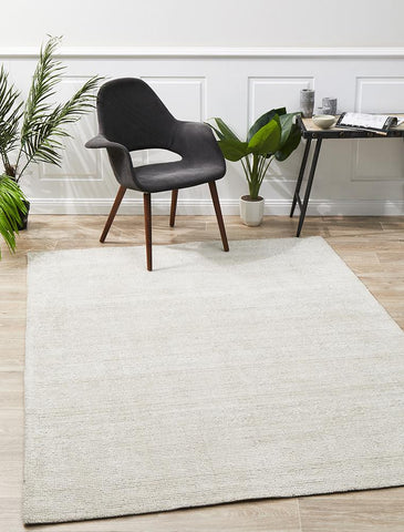 Allure Ivory Cotton Rayon Rug by Rug Culture - 280X190CM