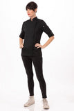 Hartford Women's Black Zipper L Chef Jacket by Chef Works