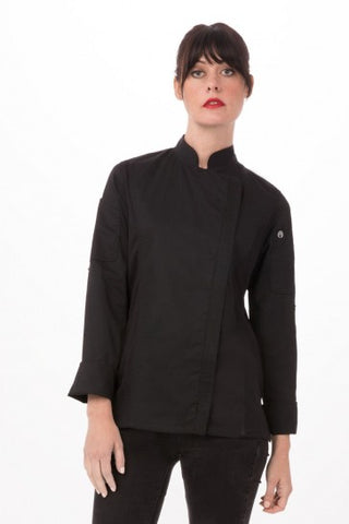 Hartford Women's Black Zipper XL Chef Jacket by Chef Works