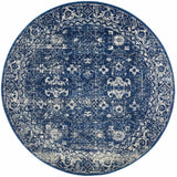 Evoke 252 Navy Round by Rug Culture -200X200CM - ROUND