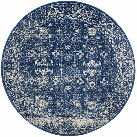 Evoke 252 Navy Round by Rug Culture -200X200CM - ROUND