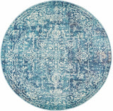 Evoke 253 Blue Round by Rug Culture -200X200CM - ROUND