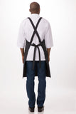 Cross-Back Black White Stripe Bib Apron by Chef Works