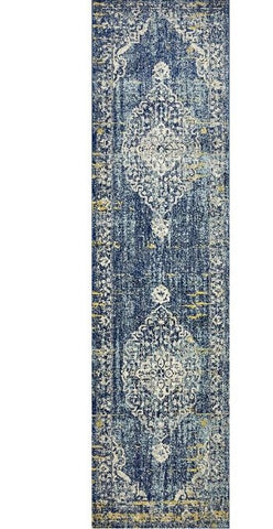 Museum 869 Navy Runner by Rug Culture-400X80CM - RUNNER