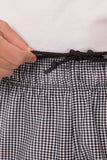 Essential Men's Small Checks 5XL Baggy Black Chef Pants by Chef Works