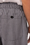 Essential Men's Small Checks XL Baggy Black Chef Pants by Chef Works